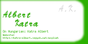 albert katra business card